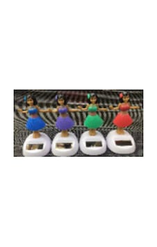 4 Adet Güneş Enerjili Solar Dans Eden Kız Yapışkanlı Figür Araba Dekor, Pil Gerektirmez, 10,5x5 Cm, Renk Karışık, Solar Dancing Girl