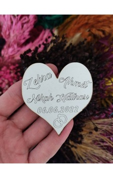 6 CM Yüzük Kalp Desenli Magnet Söz Nişan Nikah Düğün 25 Adet 6 CM Yüzük Kalp Desenli Magnet Söz Nişan Nikah Düğün 25 Adet