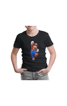 Lord Tshirt Mario & Luigi - Mario Siyah Çocuk Tshirt Lord Tshirt Mario & Luigi - Mario Siyah Çocuk Tshirt