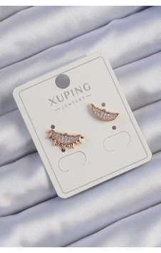Xuping Rose Renk Zirkon Taşlı Ay Ve Güneş Tasarımlı Küpe - Ebj240913w28074 Diğer Xuping Rose Renk Zirkon Taşlı Ay Ve Güneş Tasarımlı Küpe - Ebj240913w28074 Diğer