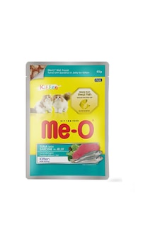 Me-O Ton Balıklı Tavuk Parçacıklı Jöleli Pouch Konserve Yetişkin Kedi Maması 80 G