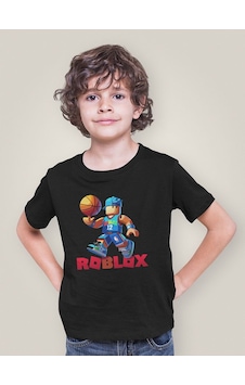 Sevbano Roblox Basketbol Tasarım Baskılı Unisex Oyun Çocuk Tişört 3-12 Y Siyah Sevbano Roblox Basketbol Tasarım Baskılı Unisex Oyun Çocuk Tişört 3-12 Y Siyah