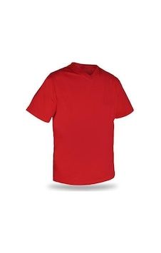 T-shirt V Yaka Kısakol %100 Pamuk Cepli Kırmızı T-shirt V Yaka Kısakol %100 Pamuk Cepli Kırmızı