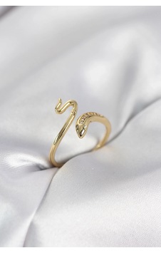 Buğz Gold Renk Yılan Model Zirkon Taşlı Kadın Yüzük Diğer 08101348 Buğz Gold Renk Yılan Model Zirkon Taşlı Kadın Yüzük Diğer 08101348