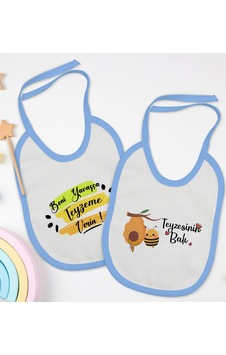 BK Kids Teyze Tasarımlı 2’li Mavi Mama Önlüğü-2 Mavi BK Kids Teyze Tasarımlı 2’li Mavi Mama Önlüğü-2 Mavi