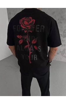 Modi Green Baskılı Unisex Günlük Stil Siyah İmza Tasarım Bol Kesim Tişört Modi Green Baskılı Unisex Günlük Stil Siyah İmza Tasarım Bol Kesim Tişört