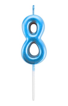 8 Rakam Mum Mavi-616 Tüm Yaşlar 8 Rakam Mum Mavi-616 Tüm Yaşlar