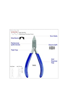 Weber 1403 Paslanmaz Çelik Elektronikçi Yan Keski-Yaylı 115 MM Weber 1403 Paslanmaz Çelik Elektronikçi Yan Keski-Yaylı 115 MM