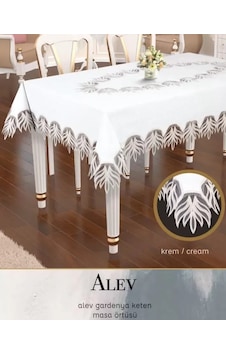 Gardenya Keten Alev Model Krem 160x260 Cm Tek Masa Örtüsü Zarif Yemek Dekoru Gardenya Keten Alev Model Krem 160x260 Cm Tek Masa Örtüsü Zarif Yemek Dekoru