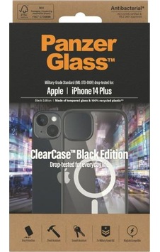 Panzerglass Apple Uyumlu iPhone 14 Plus Kılıf Clearcase Magsafe Siyah Panzerglass Apple Uyumlu iPhone 14 Plus Kılıf Clearcase Magsafe Siyah
