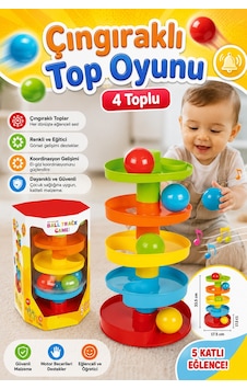 Eğitici 5 Katlı Çıngıraklı Top Kaydırma Kulesi - Bebek Zeka Ve Motor Beceri Geliştirici Oyuncak Eğitici 5 Katlı Çıngıraklı Top Kaydırma Kulesi - Bebek Zeka Ve Motor Beceri Geliştirici Oyuncak