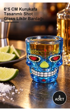 5 Adet Cam Kurukafa Shot Bardak 6 5 Cm Kurukafa Tasarımlı Shot Glass Likör Bardağı 5 Adet Cam Kurukafa Shot Bardak 6 5 Cm Kurukafa Tasarımlı Shot Glass Likör Bardağı