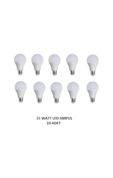 15 Watt Led Ampul E27 Duy 1350 Lm Beyaz Işık 10 Adet