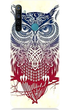 Realme 6i Uyumlu Silikon Kılıf Mistik Tribal Baykuş