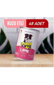 King Sos İçerisinde Et Parçacıklı Kuzu Etli Köpek Konservesi 400 Gr 48 Adet King Sos İçerisinde Et Parçacıklı Kuzu Etli Köpek Konservesi 400 Gr 48 Adet
