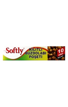 Softly Buzdolabı Poşeti 10 Adet Orta Kilitli - 100'li Paket