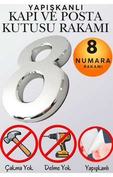 Krom Yapışkanlı Kapı Numarası 8 5 Cm / 50 Mm Küçük Boy Rakam Sayı - Daire, Posta Kutusu, Otel Oda No, Asansör, Kat Planı, Araç Model Ve Apartman İçi Dekoru İçin Kendinden Yapışkanlı Krom Numaratör 8 8 Krom Yapışkanlı Kapı Numarası 8 5 Cm / 50 Mm Küçük Boy Rakam Sayı - Daire, Posta Kutusu, Otel Oda No, Asansör, Kat Planı, Araç Model Ve Apartman İçi Dekoru İçin Kendinden Yapışkanlı Krom Numaratör 8 8