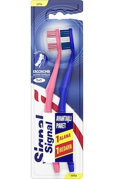 Signal Ergonomik Etkin Temizlik 1+1 Diş Fırçası Medium Signal Ergonomik Etkin Temizlik 1+1 Diş Fırçası Medium