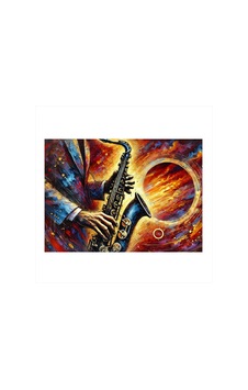 Saksafon Ezgisi Art Mdf Poster Saksafon Ezgisi Art Mdf Poster