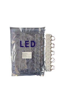 100 Adet 12 Volt 1.5 Watt Tek Lensli 6500k Beyaz 3030 Led Modül Ip65 1 Paket