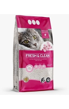 Fresh&Clean Bebek Pudralı Topaklaşan Bentonit Kedi Kumu 10 L