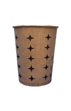 Only My Cup Desenli Kraft 7 Oz Karton Bardak 50'li Paket Kahverengi