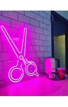 Neon Led Işık Makas Gece Lambası Renkli Neon Led Işık Makas Gece Lambası Renkli