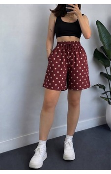 Süreyyafasion Şort Bordo Bordo