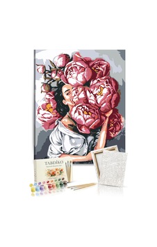 Sayılarla Boyama Seti 40 x 50 CM Tuval Şasesine Gerili Çiçekli Kadın Sayılarla Boyama Seti 40 x 50 CM Tuval Şasesine Gerili Çiçekli Kadın