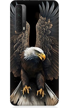 Huawei P Smart 2021 Uyumlu Silikon Kılıf Beyaz Başlı Kara Kartal Huawei P Smart 2021 Uyumlu Silikon Kılıf Beyaz Başlı Kara Kartal