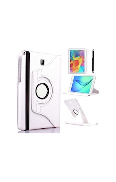 Ardemix Galaxy Tab A T580 10.1 Uyumlu Dönebilen Standlı Kılıf-beyaz Tablet Kılıfı