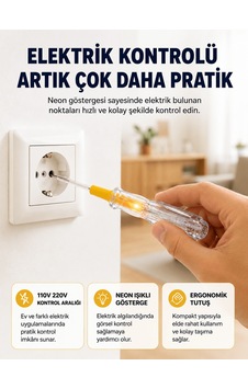 Shnstore 110-220v Elektrik Test Kalemi Korozyona Dayanıklı Nikel Kaplamalı Shntknd0720 Shnstore 110-220v Elektrik Test Kalemi Korozyona Dayanıklı Nikel Kaplamalı Shntknd0720