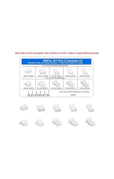 460 Adet Jst-ph Konnektör Seti 2,00mm 2-6 Pim Takım 5 Çeşit Şeffaf Çantada 460 Adet Jst-ph Konnektör Seti 2,00mm 2-6 Pim Takım 5 Çeşit Şeffaf Çantada