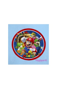 Süper Mario 8 Adet Tabak Doğum Günü Parti Malzemeleri Renkli Tüm Yaşlar