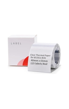 Niimbot T40x60mm 125 Adet Şeffaf Etiket B1,b21s,b3s Niimbot T40x60mm 125 Adet Şeffaf Etiket B1,b21s,b3s