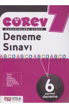Nitelik Yayınları 7.Sınıf Görev 6'li Deneme Sınavı Nitelik Yayınları 7.Sınıf Görev 6'li Deneme Sınavı