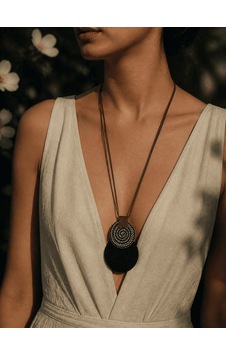 Nealirsanall.com Kadın Siyah Gri Spiral Tasarım Halat Kolye - Bohem Makrome Madalyon Kolye Nealirsanall.com Kadın Siyah Gri Spiral Tasarım Halat Kolye - Bohem Makrome Madalyon Kolye