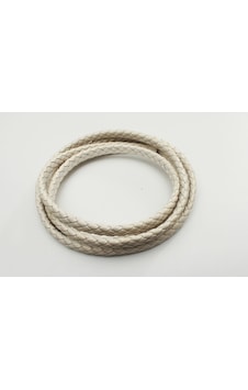 3x10 - 4x10 Mm Yassı Örgülü Suni Deri Kordon 5 Metre 3 Mm / Beyaz