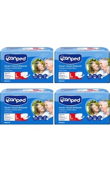 Canped Tekstil Yüzeyli Belbantlı Hasta Bezi L 4 x 30'lu Canped Tekstil Yüzeyli Belbantlı Hasta Bezi L 4 x 30'lu