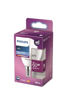 Philips Led 60w P48 E14 Beyaz Işık Dim Edilmez Ampul Enerji Sınıfı E Philips Led 60w P48 E14 Beyaz Işık Dim Edilmez Ampul Enerji Sınıfı E