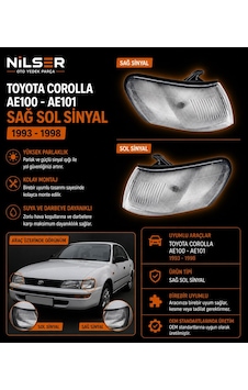 Toyota Ae100 Ae101 Sinyal Beyaz Sağ Sol Set 1992-1998 Toyota Ae100 Ae101 Sinyal Beyaz Sağ Sol Set 1992-1998