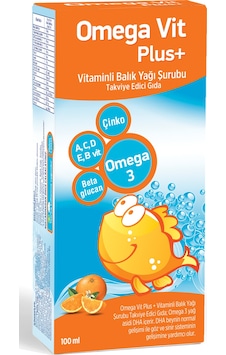 Vitamaks Omega Vit Plus+ Portakal Aromalı Takviye Edici Gıda 100 ML