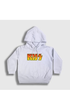 Presmono Unisex Çocuk Logo Kiss Kapüşonlu Sweatshirt Beyaz Presmono Unisex Çocuk Logo Kiss Kapüşonlu Sweatshirt Beyaz