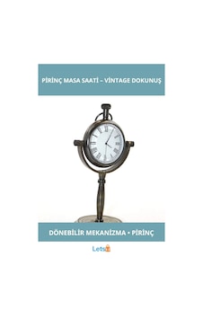 Vintage Pirinç Masa Üstü Saat Klasik Tasarım Çok Renkli Vintage Pirinç Masa Üstü Saat Klasik Tasarım Çok Renkli