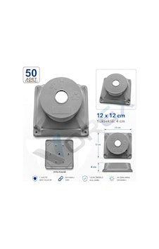 Vorex Kamera Buatı 50 Adet 12x12 Cm Gri Kare Sert Plastik Uv Dayanıklı Arka Kapaklı Vorex Kamera Buatı 50 Adet 12x12 Cm Gri Kare Sert Plastik Uv Dayanıklı Arka Kapaklı