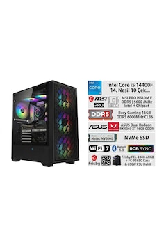 Maksimum Predatorcore i5-14400F 16 GB 1 TB SSD RX9060XT Free Dos Masaüstü Oyuncu Bilgisayarı