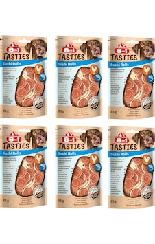 8in1 Tasties Sushi Rolls Tavuk Ve Balıklı Köpek Ödülü 85 Gr. X 6 Adet 8in1 Tasties Sushi Rolls Tavuk Ve Balıklı Köpek Ödülü 85 Gr. X 6 Adet