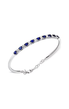 Lilarote 2.10 Ct Pırlantalı Markiz Safir Bilezik