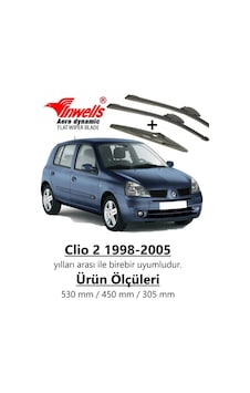 Renault Clio 2 Ön+arka Muz Silecek Takımı 1998-2005 Renault Clio 2 Ön+arka Muz Silecek Takımı 1998-2005