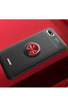 Xiaomi Redmi 6a Kılıf Zore Ravel Silikon Kapak Siyah-Kırmızı